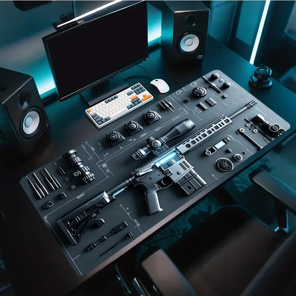 Office Tech Gear - Tapis de souris gaming étendu, antidérapant,