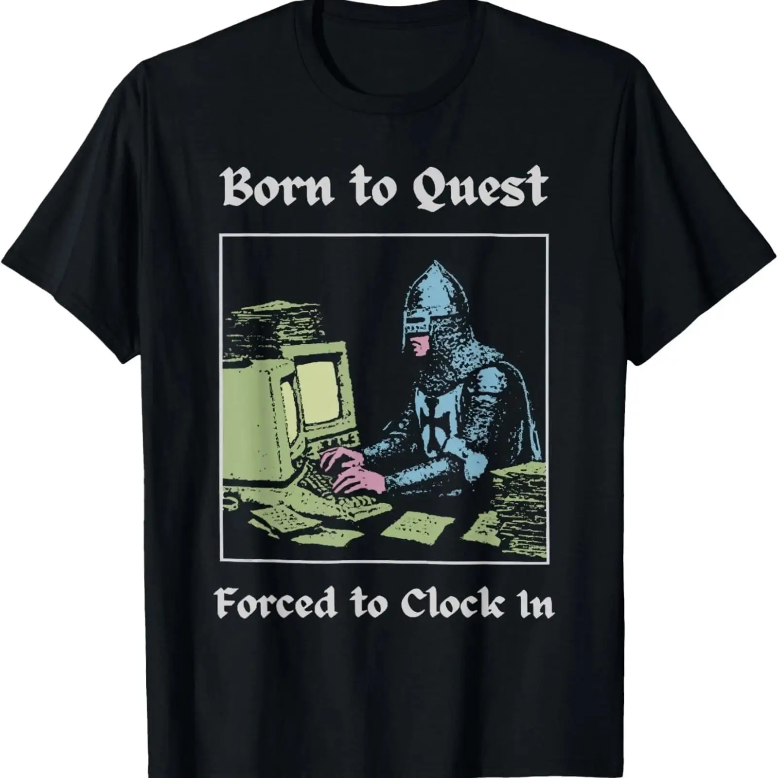 Office Quest - T-shirt unisexe vintage Born to Quest