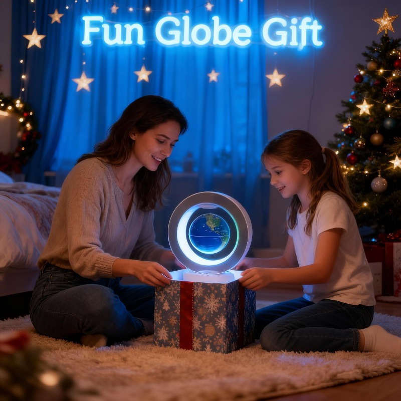 Office Tech Gifts For Men - Haut-parleur Bluetooth globe lévitant, lampe flottante,