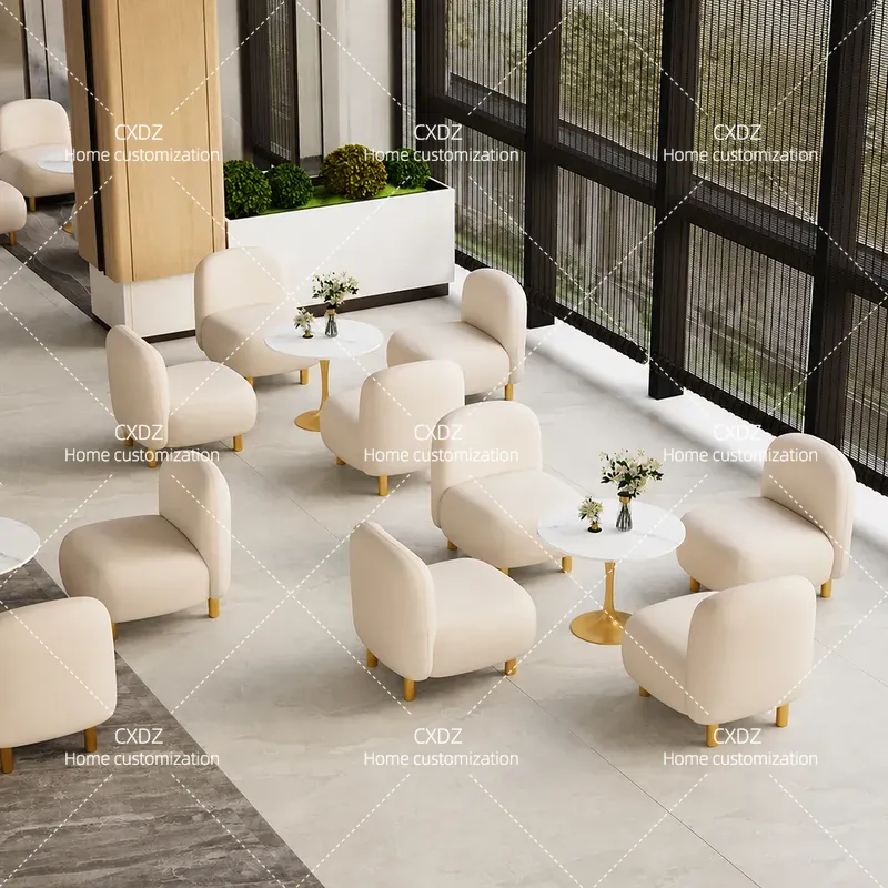 Tech Office Reception - Fauteuil individuel en tissu moderne pour