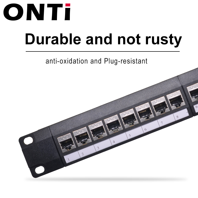ONTi 19in 1U Rack 24 ports CAT - Server Rack Shelf avis et prix